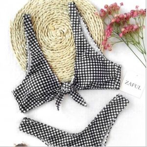 ZAFUL Bikini Swim 2 Piece Large gingham Large New